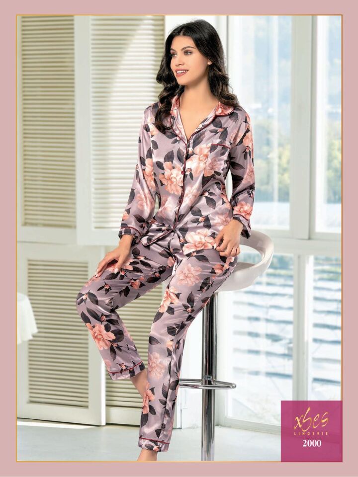 Saten Empirme Pijama Takımı (SADECE TOPTAN)